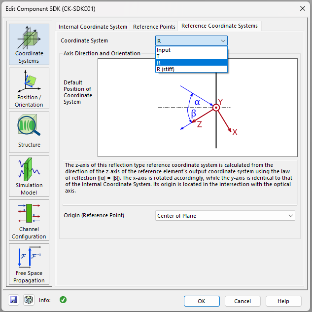 Reflection order reference coordinate system